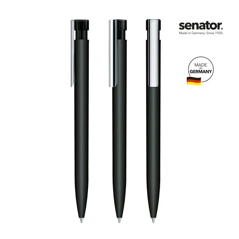 Liberty Soft Touch MC Druckkugelschreiber in Schwarz - Ergonomisch & Modern