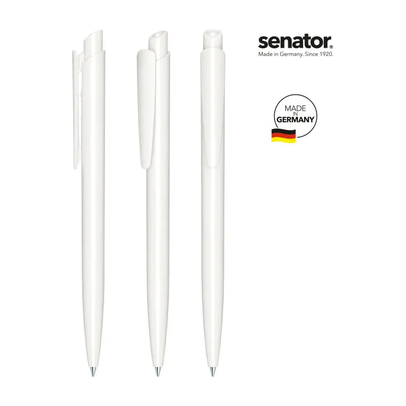 Dart Polished Druckkugelschreiber in Weiß - Glänzend & Modern