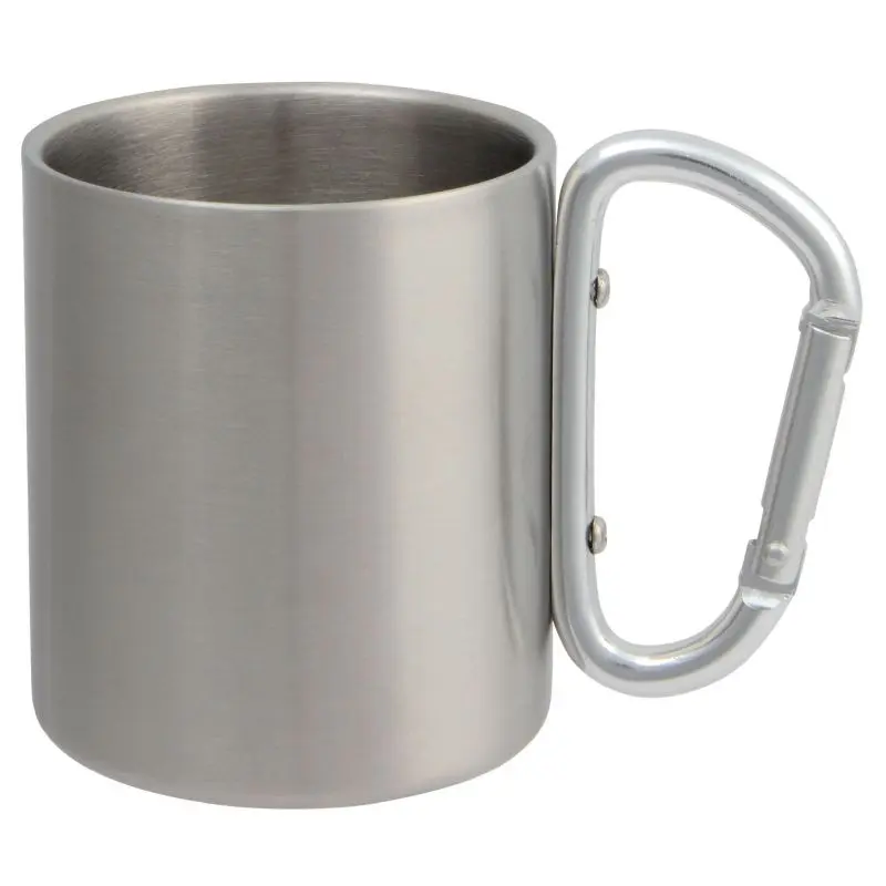 Robuster Edelstahlbecher HIKING DAY - Silber, Perfekt für Outdoor-Abenteuer