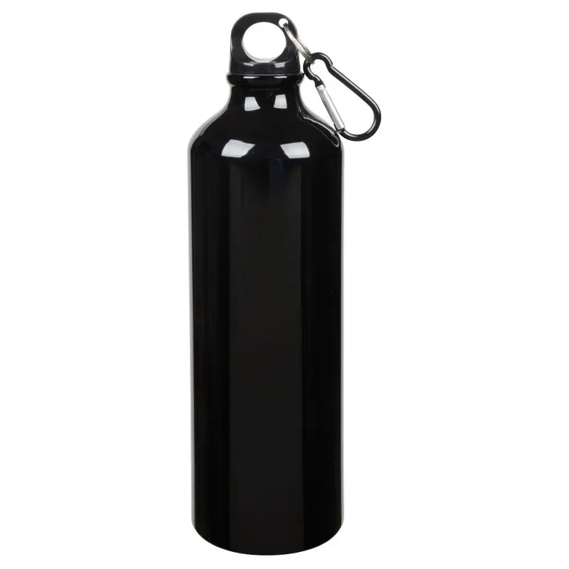 BIG TRANSIT Schwarze Aluminium-Trinkflasche - 750ml Kapazität
