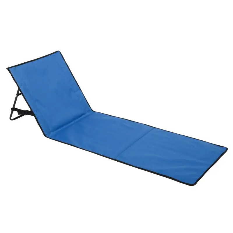 Faltbare Strandmatte SUNNY BEACH - Blau, Leichte und Tragbare Strandunterlage, Robustes Outdoor-Zubehör
