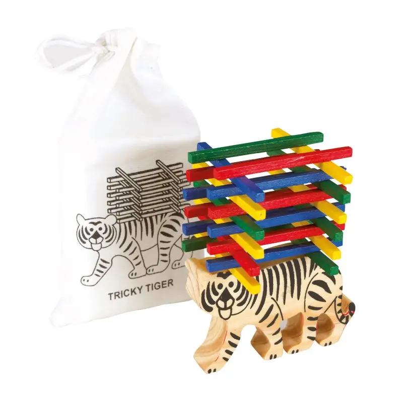 TRICKY TIGER Geschicklichkeitsspiel, Beige, Herausfordernd & Unterhaltsam