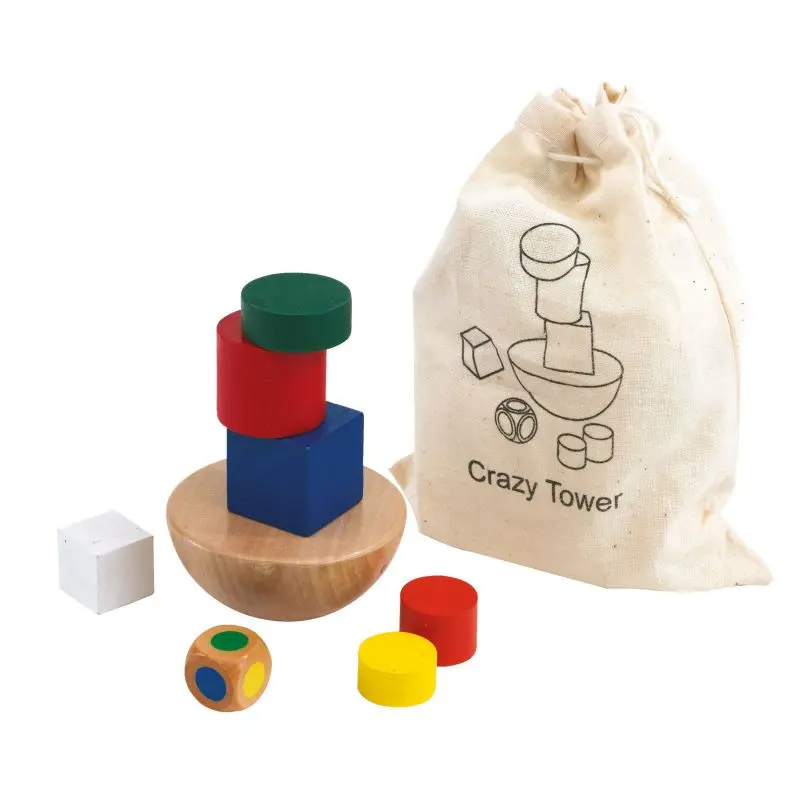 CRAZY TOWER Geschicklichkeitsspiel, Bunt, Spannend & Herausfordernd