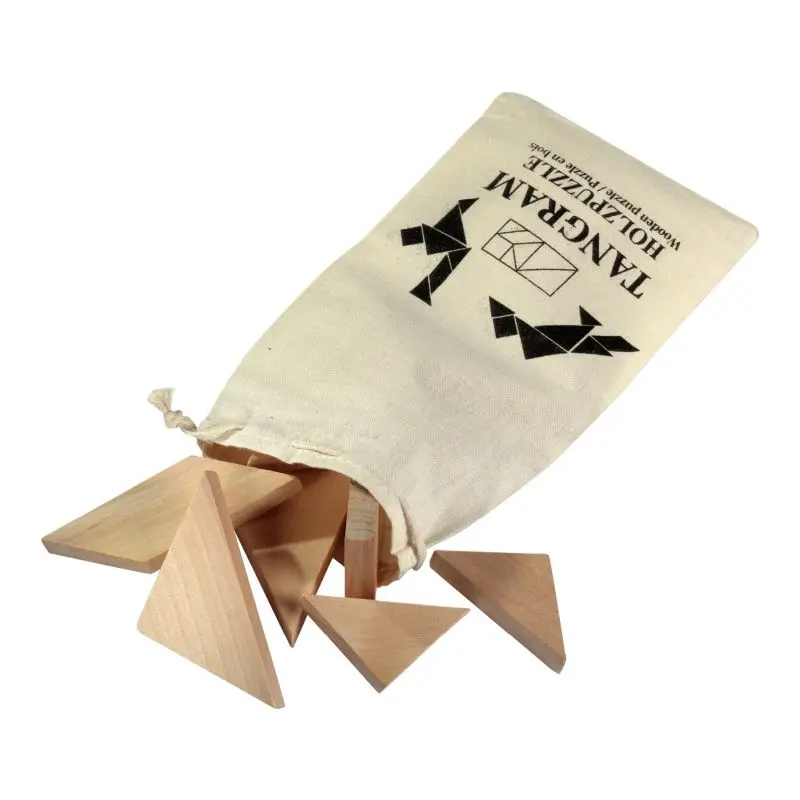 TANGRAM Holz-Puzzle, Fördert Kreativität & Problemlösung, Natürlich