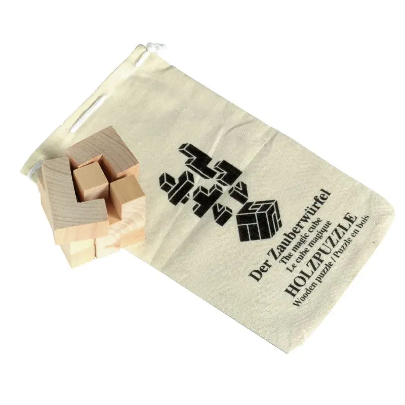 Holz-Puzzle CRAZY CUBE - Intelligentes 3D-Puzzle, Holz, Gehirntraining, Geschicklichkeitsspiel