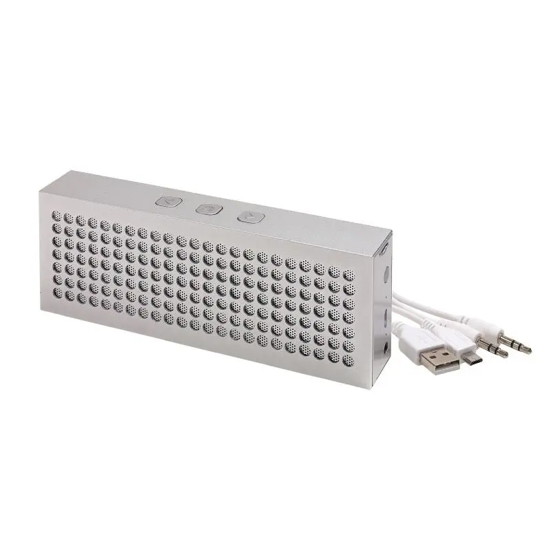BRICK Kabelloser Lautsprecher Silber - Robustes Design, Exzellenter Klang