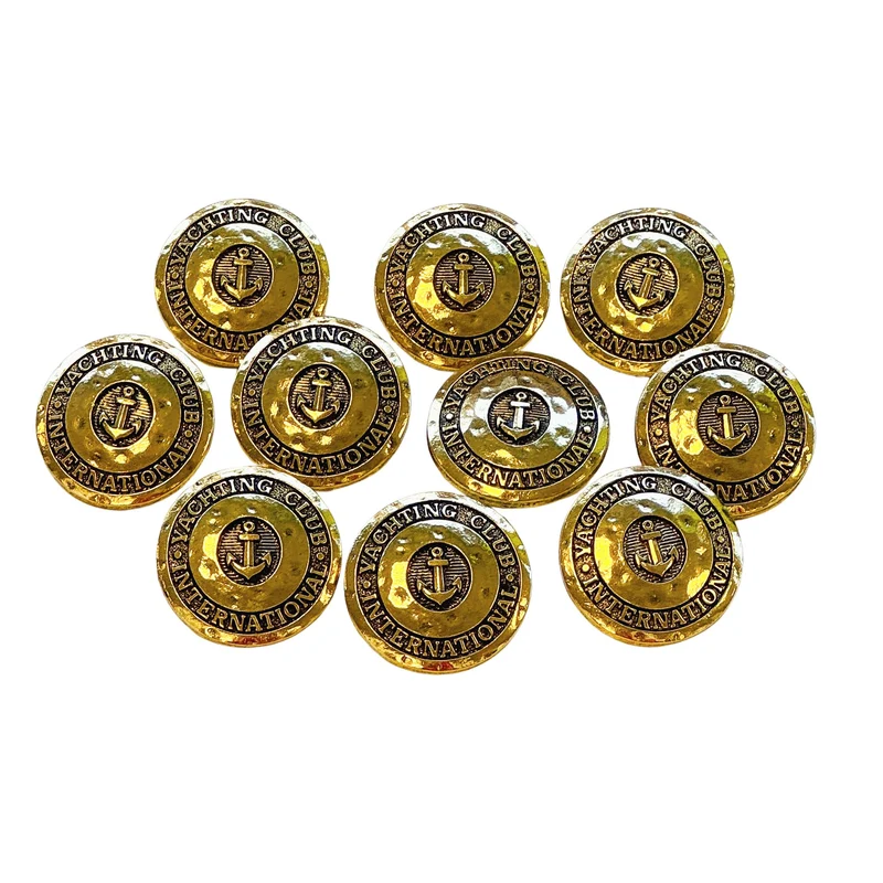 10 Uniform Knöpfe Maritime Yachting Anker Motiv