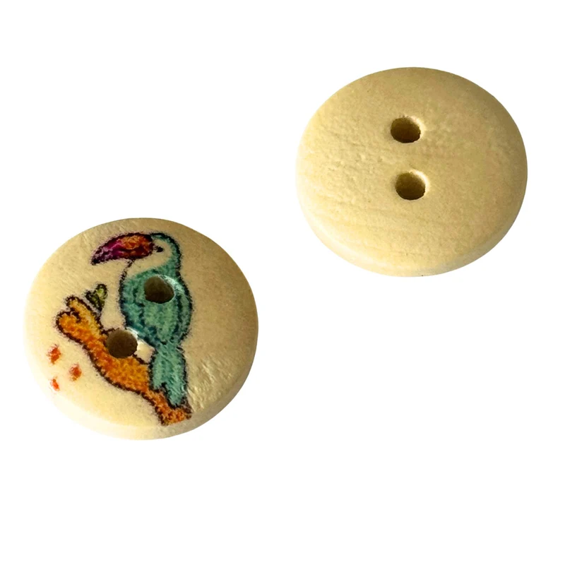 Kinderknopf Vogel 15 mm – Holzknopf KK-68-9