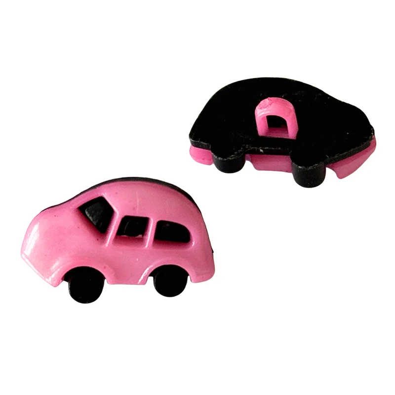 Kinderknopf Auto Schwarz 18 mm – Kunststoffknopf KK-52-Pink