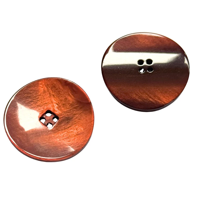 Perlmuttimitatknopf Braun 4-Loch – PLI-41-Braun