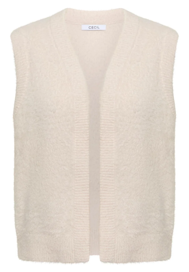 CECIL Open feather yarn vest - 71621_B254054_16835