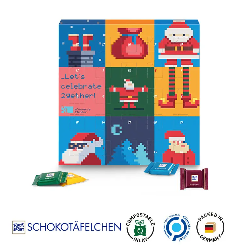 Ritter SPORT Täfelchen-Adventskalender - Täglich ein Stück Schokoladenglück