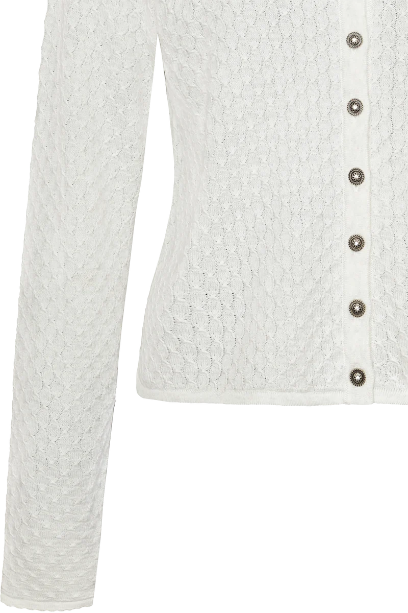 Dirndljacke traditionell mit Rundhalsausschnitt - weiß
