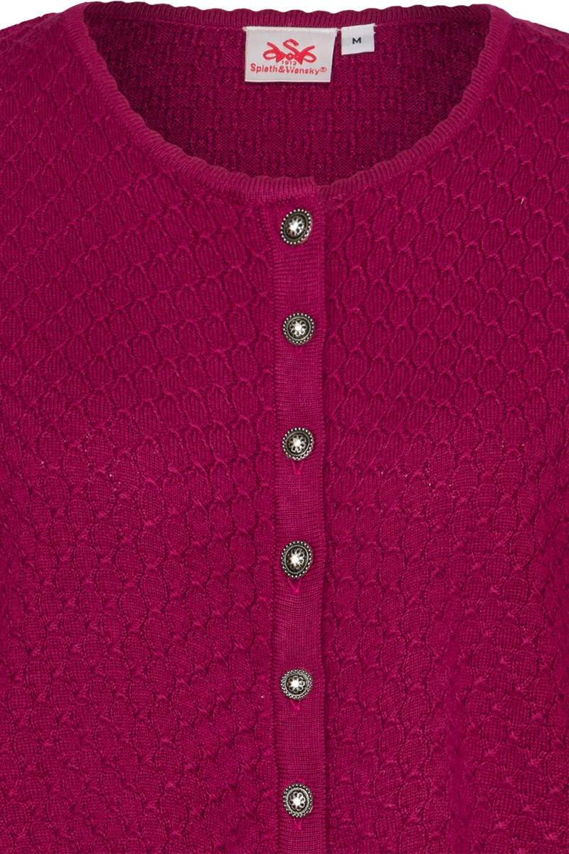 Dirndljacke traditionell mit Rundhalsausschnitt - beere