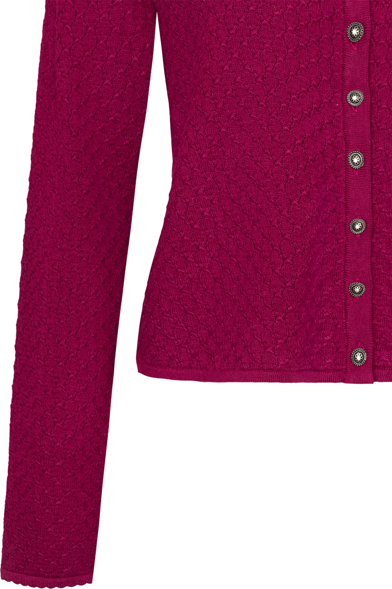 Dirndljacke traditionell mit Rundhalsausschnitt - beere
