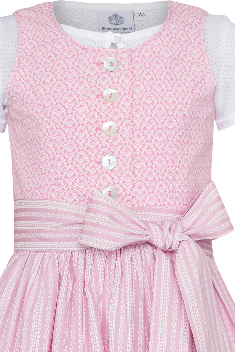 Mädchen Dirndl mit Bluse - rosa