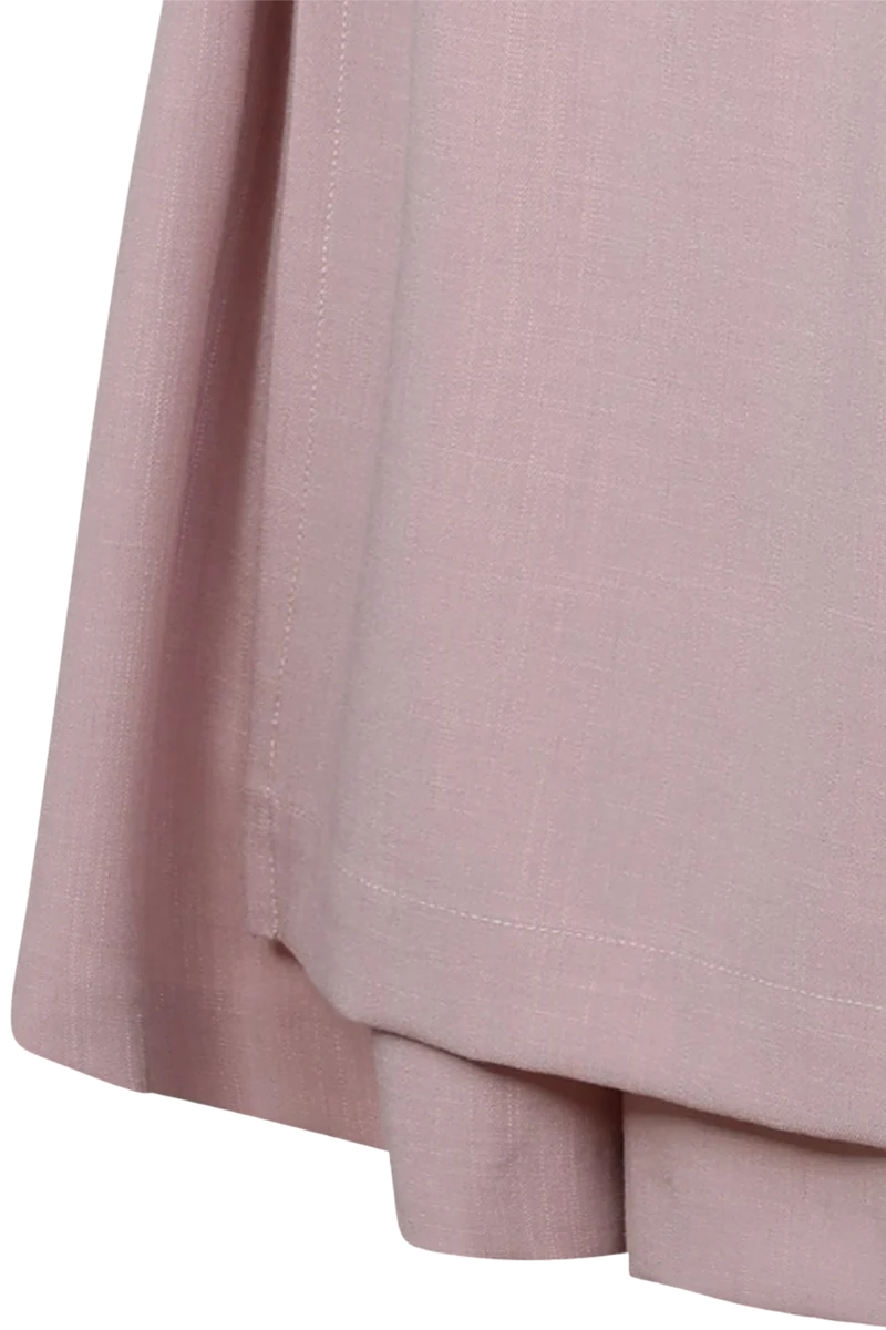 Einfarbiges Midi-Dirndl mit Flügelärmel und Unterrock - blush