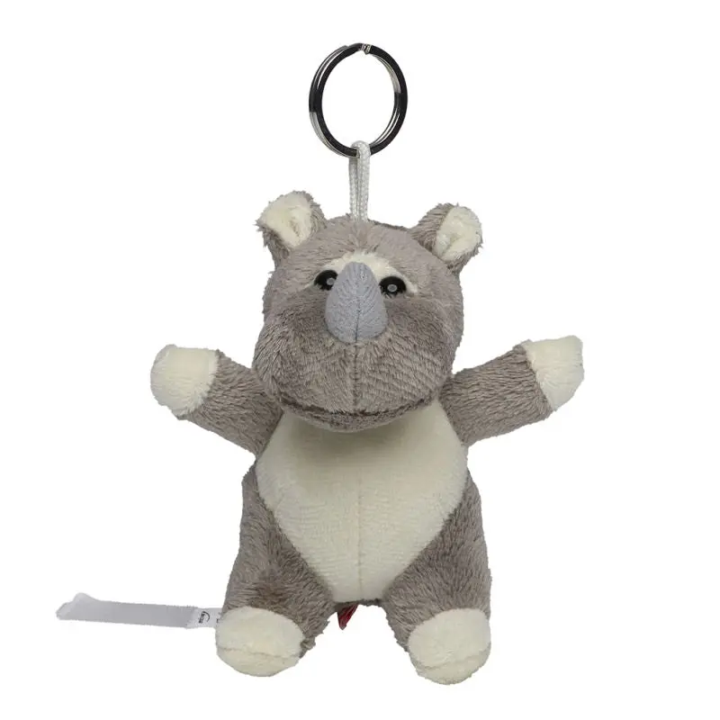 Grauer MiniFeet Nashorn-Schlüsselanhänger – Robust & Stilvoll