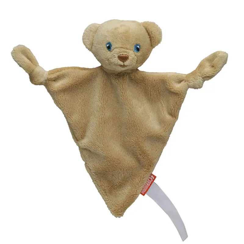 MiniFeet Kuscheltuch Teddy, dreieckig - in zartem Hellbraun - Ein flauschiger Begleiter für süße Träume