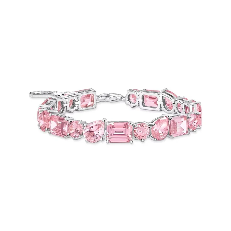 Thomas Sabo Tennis-Armband Damen Glam & Soul Heritage Rosa Silber A2140-051-9-L19V