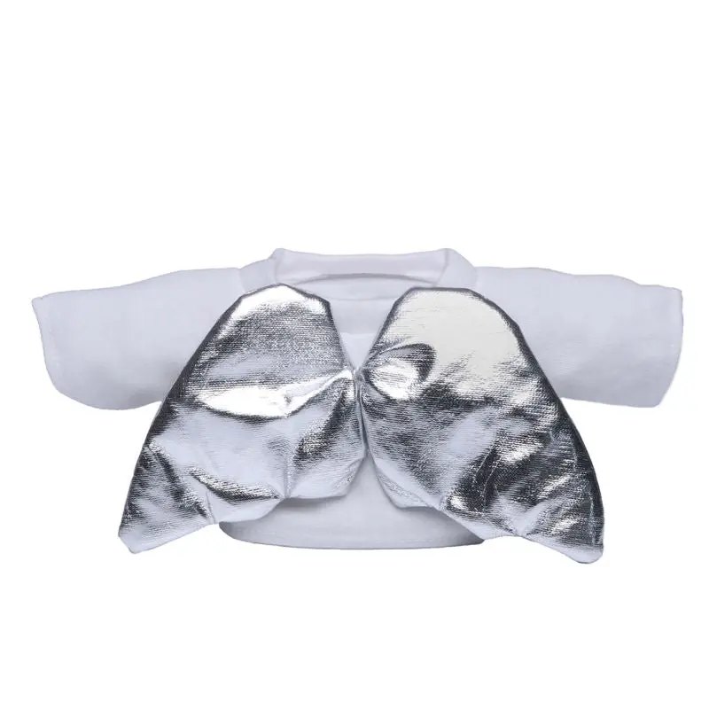 Mini-T-Shirt mit Flügelmotiv in Größe S - Niedliches Accessoire für kleine Träger in strahlendem Weiß