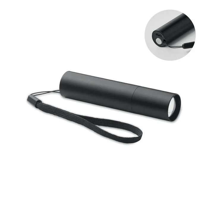 Aufladbare Taschenlampe aus Aluminium
