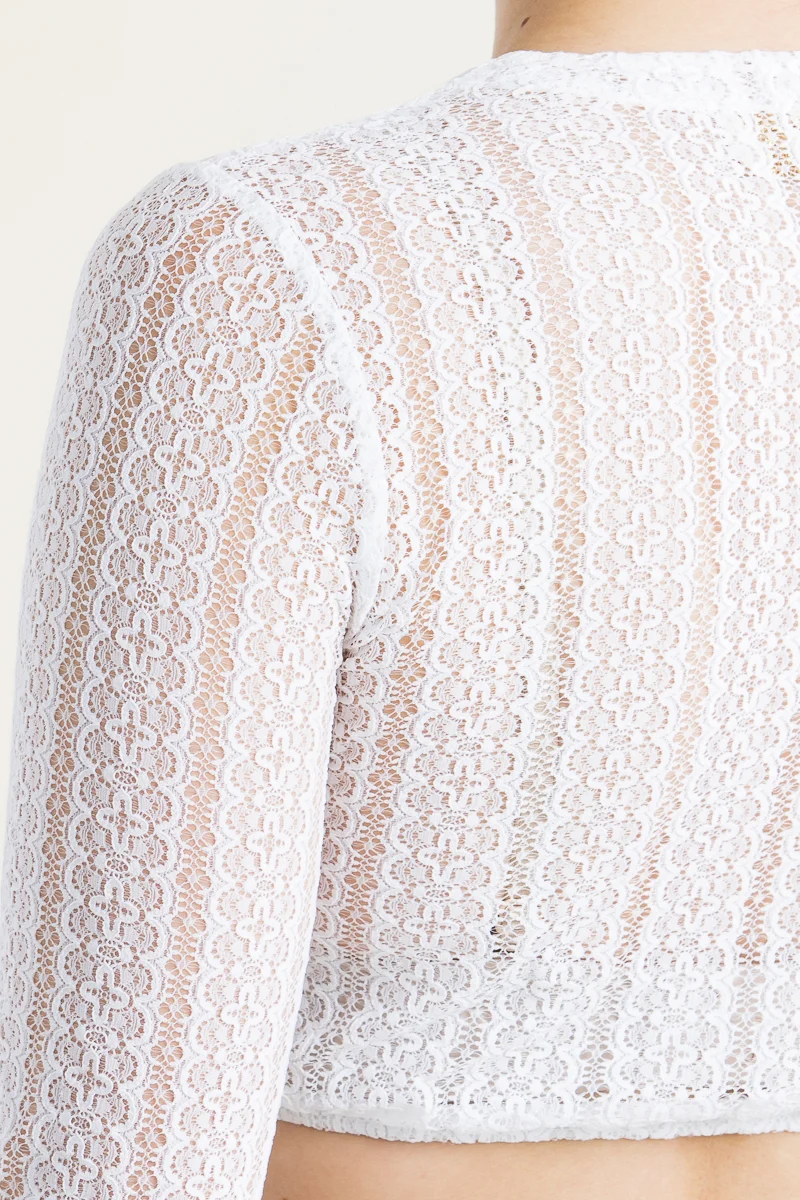 Alpenherz Dirndlbluse Naomi Weiß