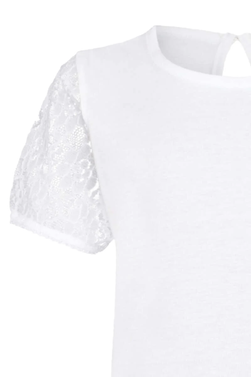 Mädchen Trachten T-Shirt Spitzenärmel