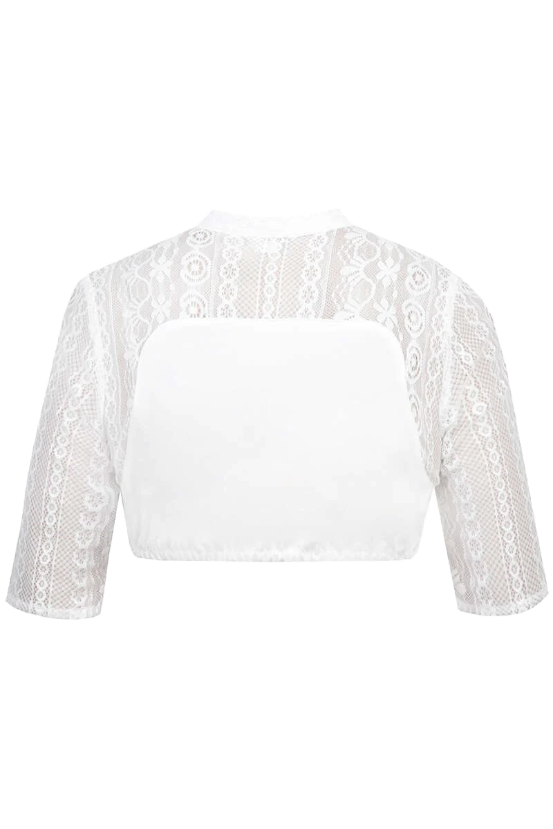 Dirndlbluse V-Ausschnitt mit Spitze