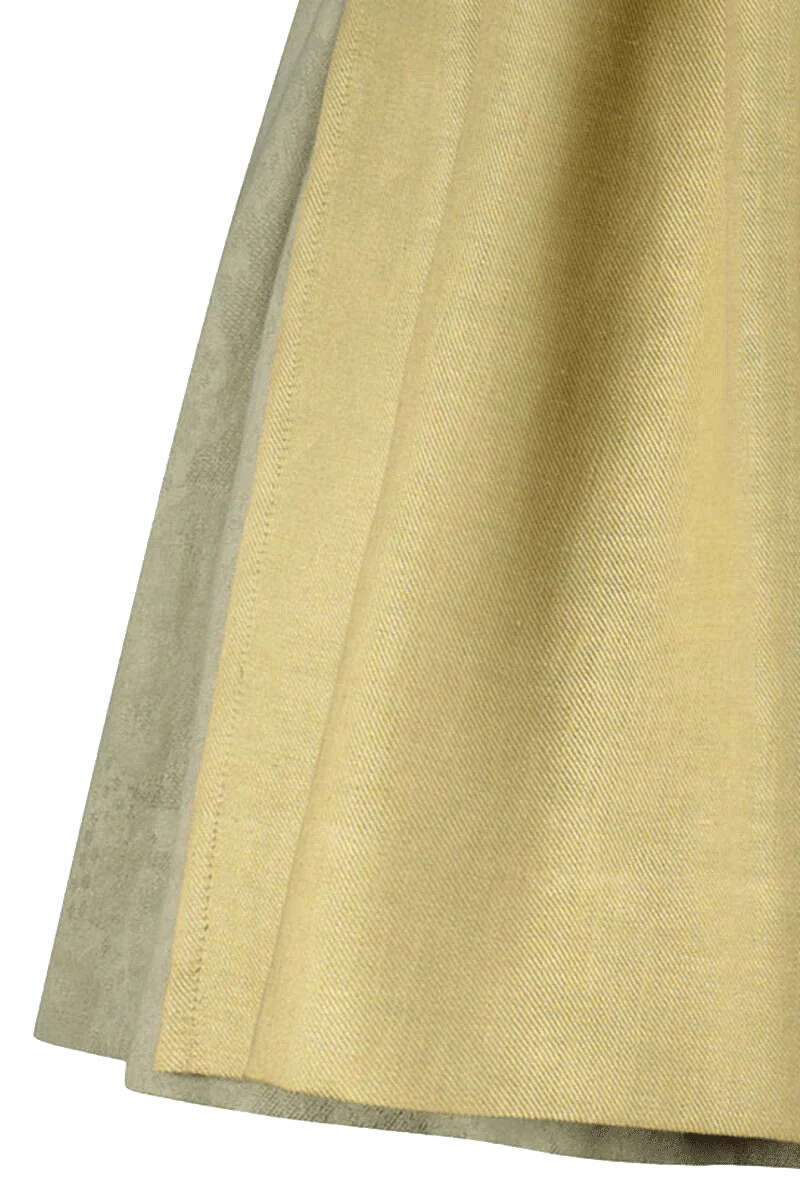 Stretchdirndl Leinen Goldfarbene Knöpfe