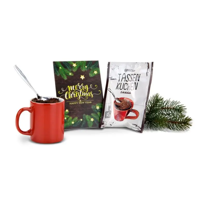 Tassenkuchen 7g - Standardmotiv 'Merry Christmas' - Köstlicher Festtagskuchen