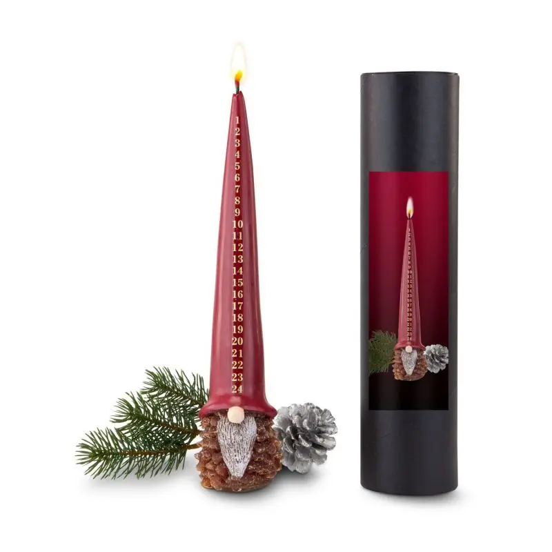 Adventskalenderkerze Geschenkset - Besinnliches Lichterlebnis für den Advent