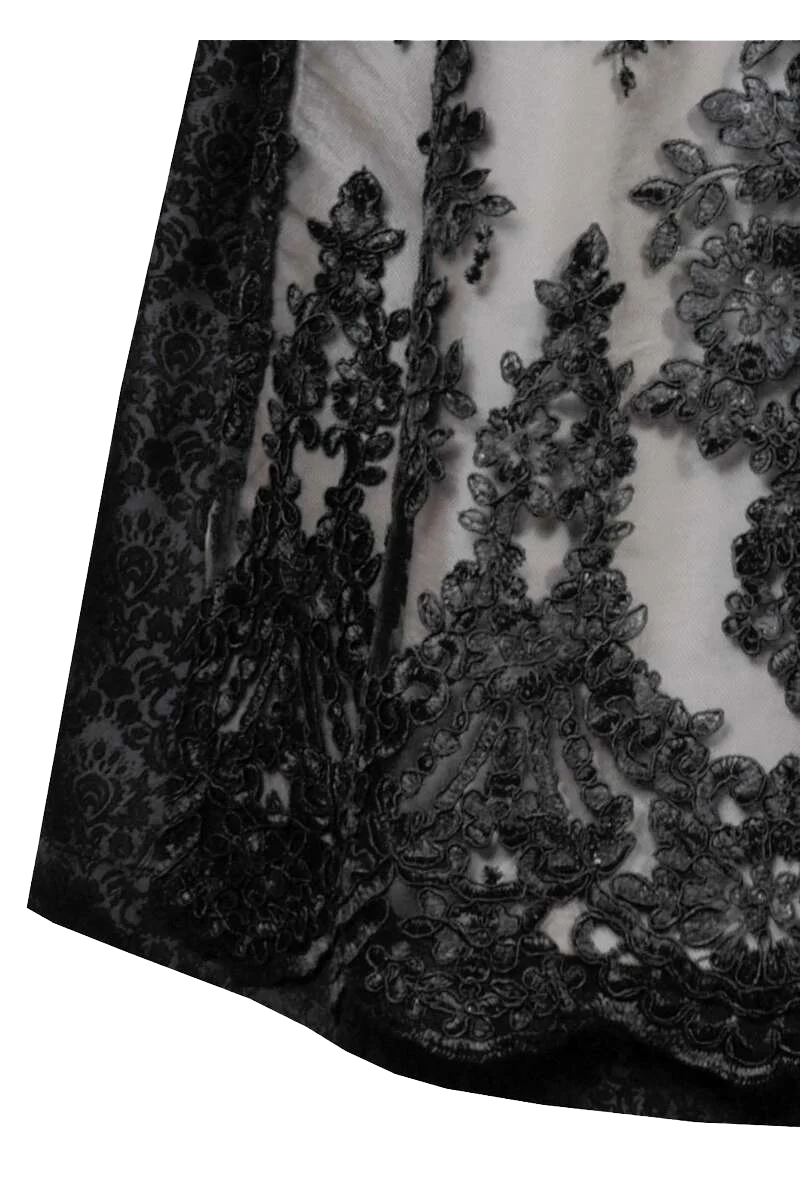 Midi-Samtdirndl Paillettenschürze