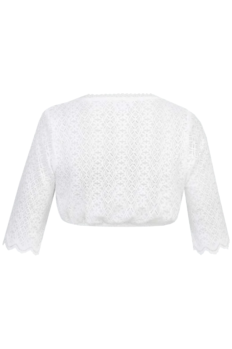 Dirndlbluse Spitze mit halblangen Ärmeln