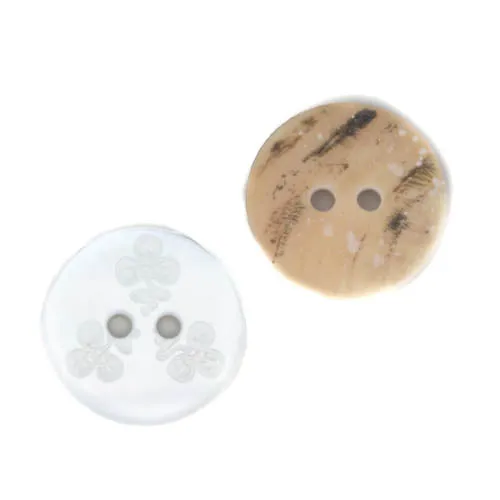 Perlmuttknopf Natur Creme/Natur 2-Loch – PL-48-CREME