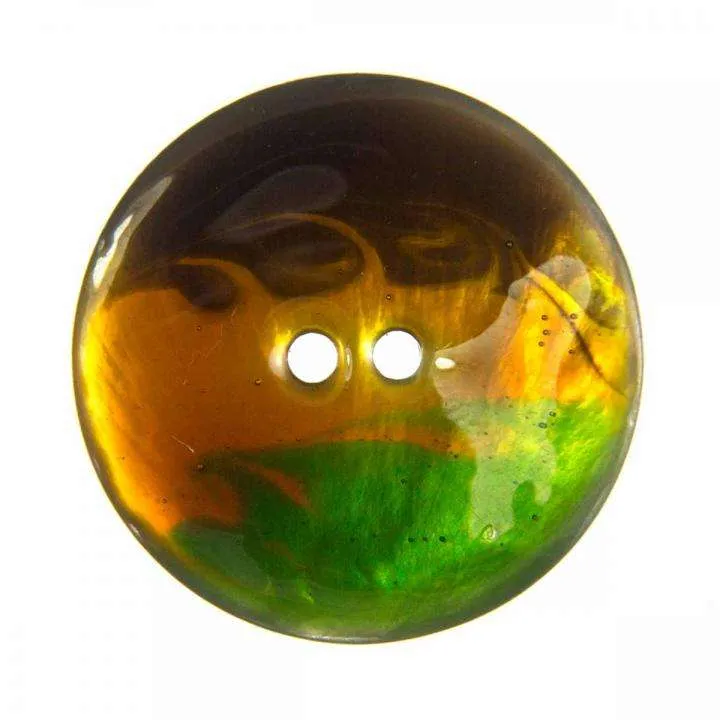 Perlmuttknopf Natur Orange/Grün/Braun 2-Loch – PL-115