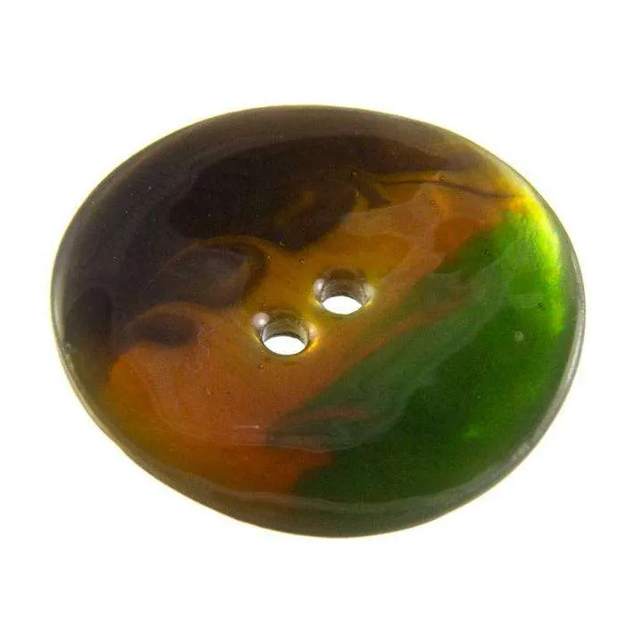 Perlmuttknopf Natur Orange/Grün/Braun 2-Loch – PL-115