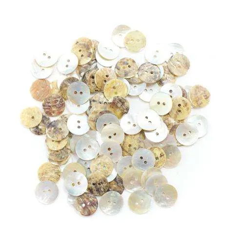 Perlmuttknopf Natur Creme/Natur 2-Loch – PL-11-SO100