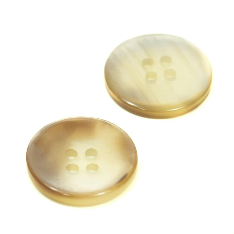 Perlmuttimitatknopf Beige/Braun 4-Loch 20 mm – PLI-8-BEIGE-BRAUN