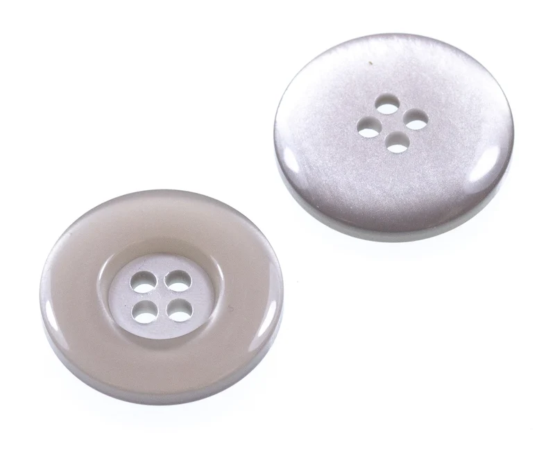 Perlmuttimitatknopf Grau 4-Loch – PLI-5-GRAU