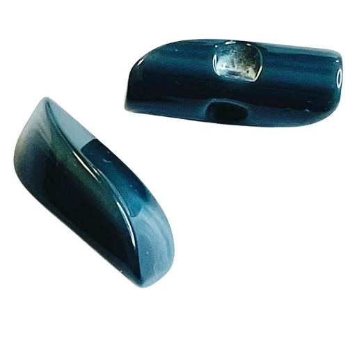 Knebelknopf Grau-Blau – Kunststoffknopf K-41
