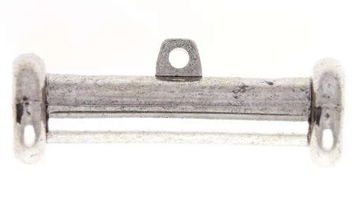 Knebelknopf besonderes Design Silberfarben – Kunststoffknopf K-24