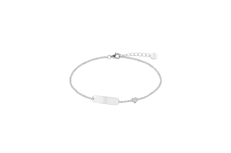 Xenox Kinder Armband mit Gravurplatte 16cm Silber XS3503