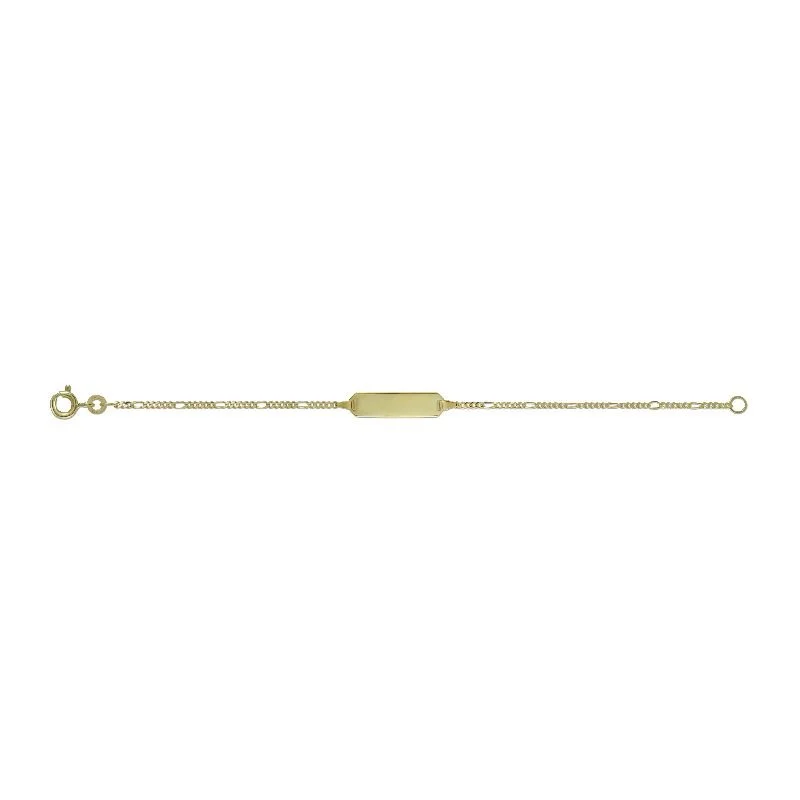 Kinder ID-Armband mit Gravurplatte Gold 801.602.14
