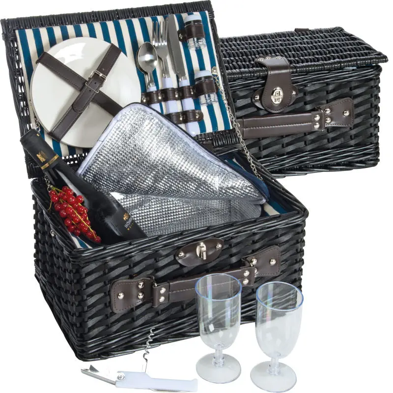 Riva del Garda Schwarzer Picknick-Kühlkorb - Elegant & Isoliert