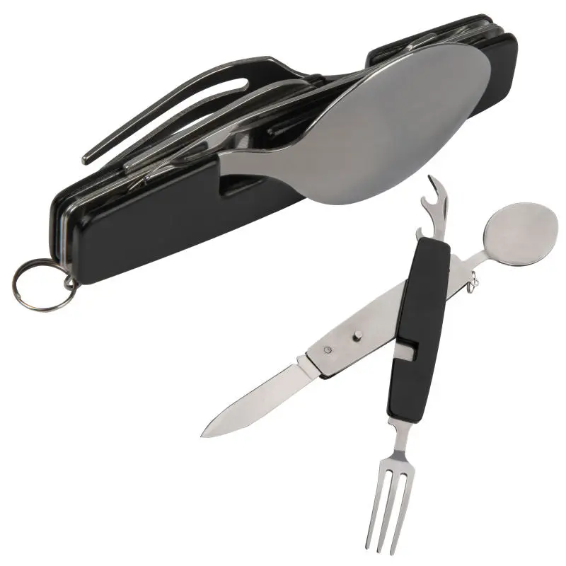 Pamplona Campingbesteck in Schwarz - Robust & Vielseitig für Outdoor-Abenteuer