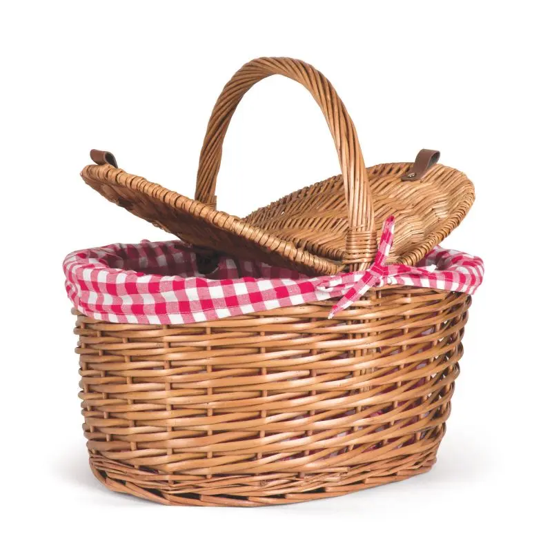Traditioneller Weiden-Picknickkorb in Naturfarbe - Klassisch & Elegant