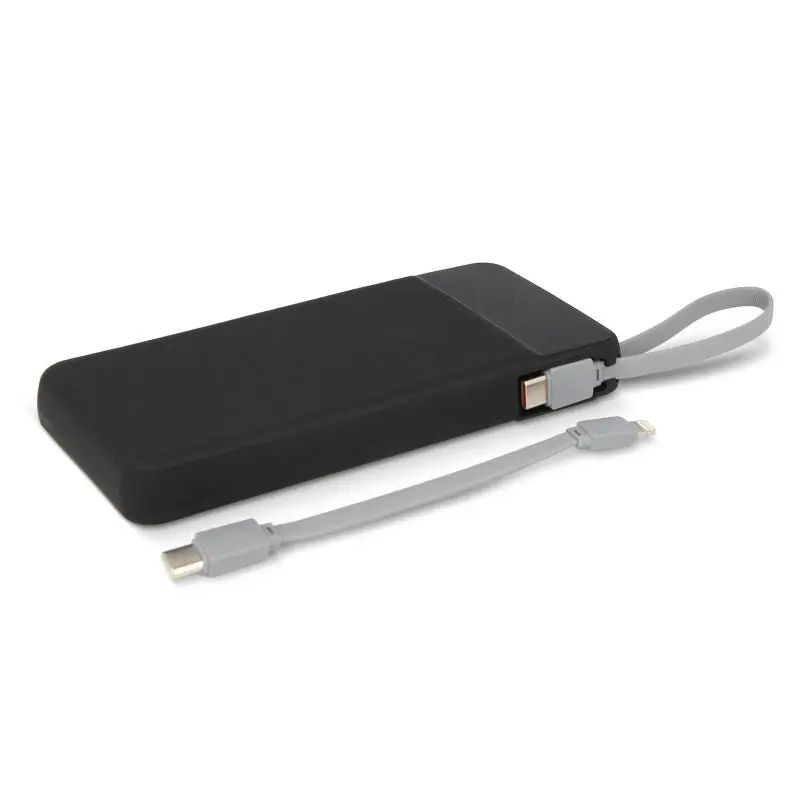 Powerbank Ziara 10.000mAh, Hochleistungsakku - Schwarz, Tragbares Ladegerät