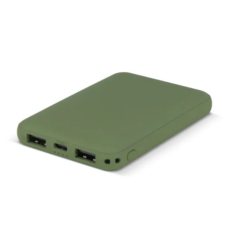 Powerbank Rock 5.000mAh, Hochleistungsakku - Olivgrün, Tragbares Ladegerät