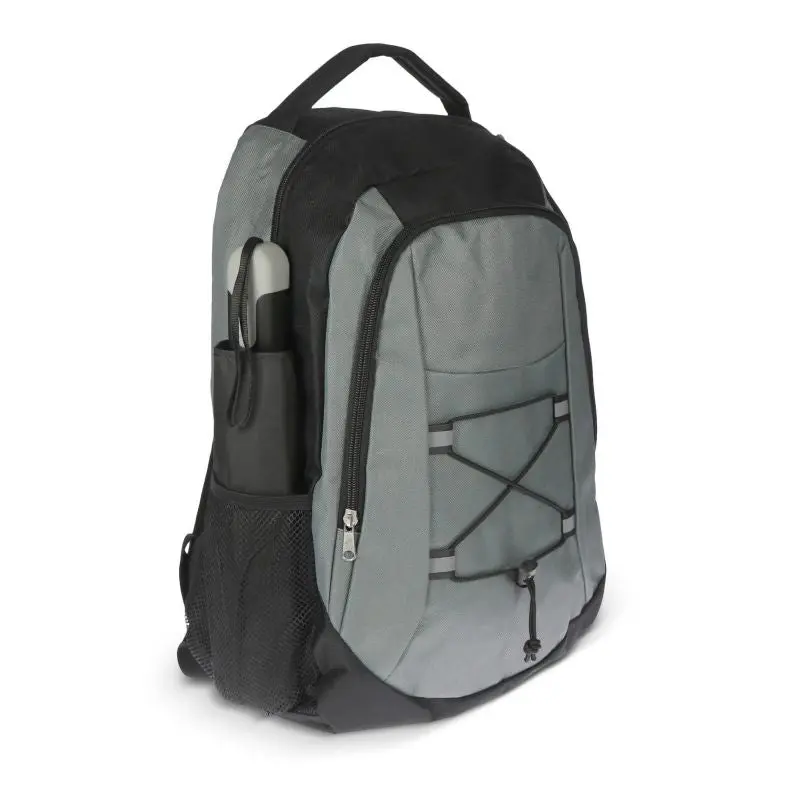 Grauer R-PET Rucksack 25L mit Kordelzug – Umweltfreundlich & Stilvoll
